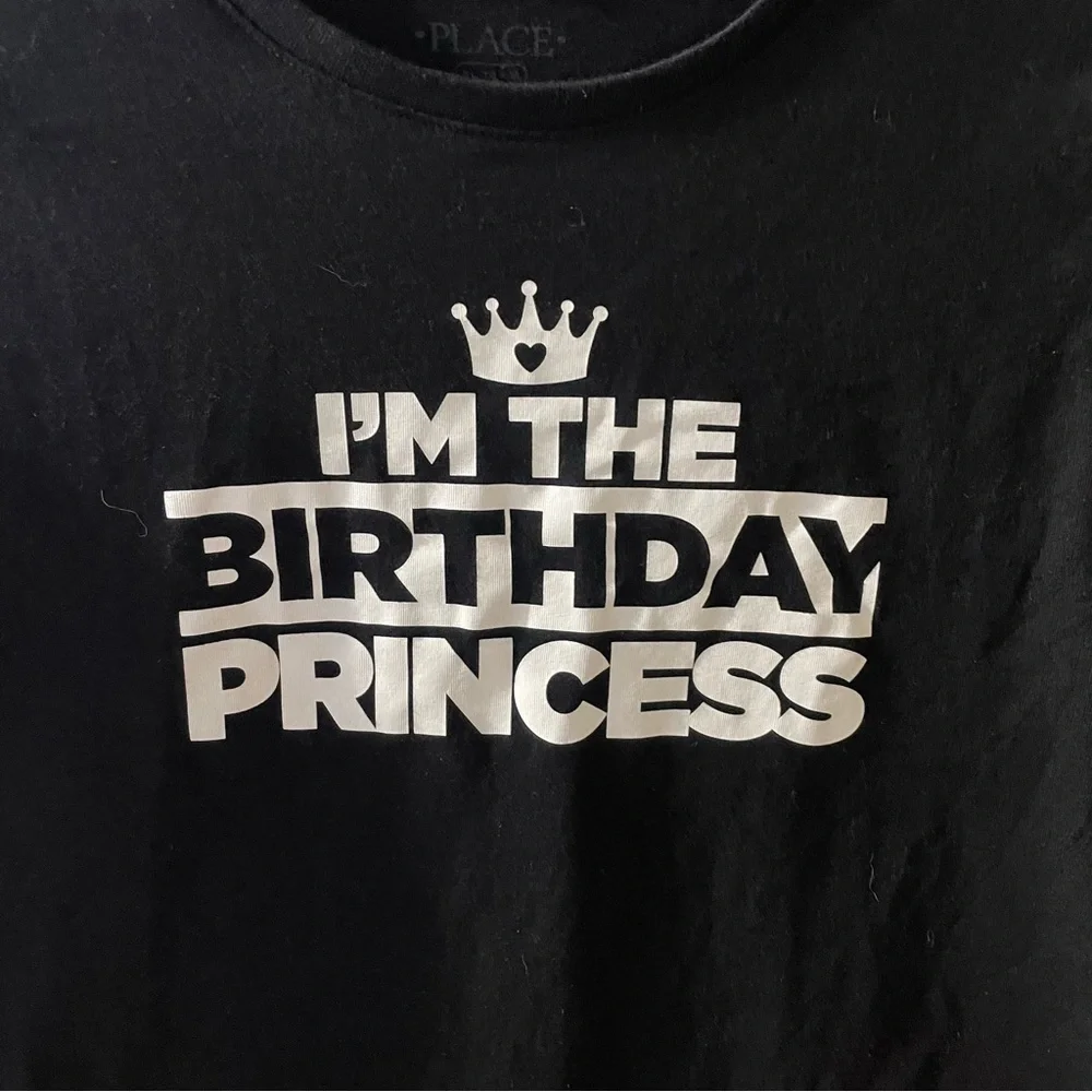 The Children's Place Black 'I'm the Birthday Princess' Tee